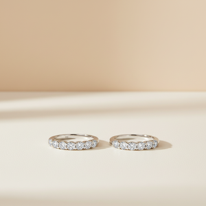 แหวนแต่งงาน HUIYUE เงินแท้ 925 ประดับเพชรโมอิสซาไนต์ ดีไซน์หรูหรา คุ้มค่า แหวนโมอิสซาไนต์แบบฝังเพชรสำหรับผู้หญิง - Product Image 4