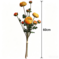 Bunga Sutra Buatan Tangan Peony Ranunculus Kelas Atas untuk Dekorasi Ruangan, Hadiah Ulang Tahun, Hari Valentine, Natal
