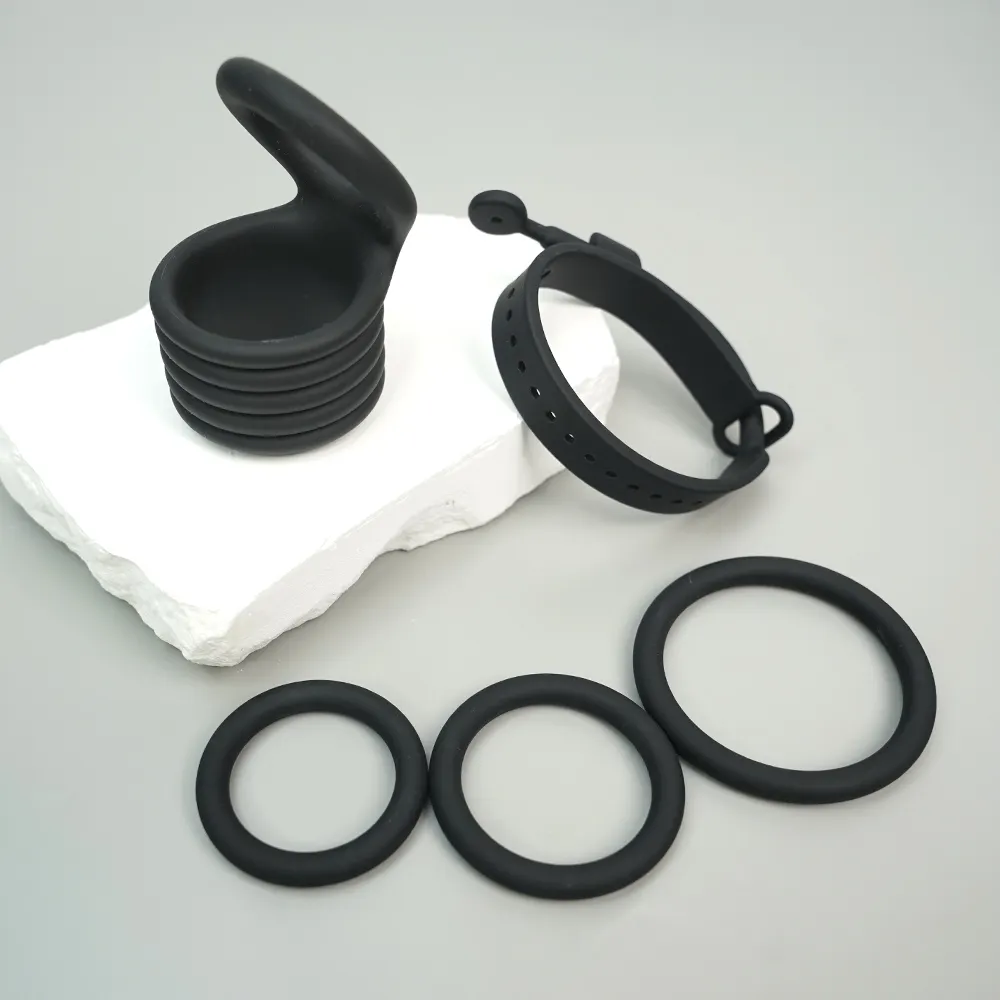 Penis silikon cincin 3 ukuran berbeda untuk ereksi meningkatkan mainan seks dewasa cincin Penis
