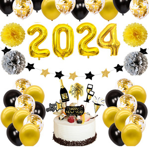 Decoración de Año Nuevo <span class=keywords><strong>Boom</strong></span> Ball Decoración de fiesta de Año Nuevo 12 "látex redondo 32" Globo de Año Nuevo Digital - Product Image 2