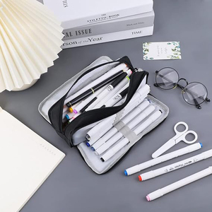Estuche Grande para Lápices AMZ, 3 Compartimentos, Bolsa para Lápices de Gran Capacidad para Niños, Regreso a Clases, Organizador Oxford, Bolsa para Bolígrafos - Product Image 2