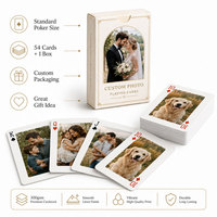 Cartes à Jouer Personnalisées avec Photo & Texte, Jeu de Cartes de Poker Imprimé Recto-Verso Personnalisé avec Boîte, Cadeaux pour Mariages et Fêtes