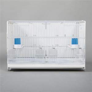 Jaula <span class=keywords><strong>para</strong></span> Pájaros de Metal Tipo H con Patrón Sólido, Apilable, <span class=keywords><strong>para</strong></span> Cría, con Cierre de Botón a Presión, Nueva Oferta - Product Image 1