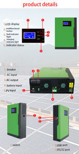 5.5kW Hybrid Solar Pure Sine Wave Single Phase 220V Built in MPPT <b>Battery</b> Voltage <b>48V</b> Home Use Hybrid Solar - Product Image 4