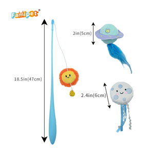 Fabricante Famipet, Venta al por Mayor Personalizada, Nuevo Diseño Serie Espacial, Juguete Interactivo para Gatos, Varita de Juguete para Gatitos - Product Image 2