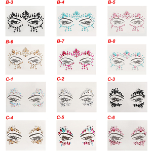 En gros adhésif gemmes <span class=keywords><strong>strass</strong></span> corps de tatouage temporaire autocollants de paillettes <span class=keywords><strong>maquillage</strong></span> visage bijoux pour la fête - Product Image 3