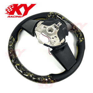 Volant sport en fibre de carbone forgé avec LED personnalisées pour Ford Mustang V6 GT GT500KR Shelby Cobra 2004-2010 - Product Image 4