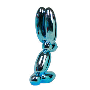 Estatua artesanal de resina de estilo Art <span class=keywords><strong>Deco</strong></span>, acabado metálico, conejito, conejo, figurita, globo, animales, escultura hecha <span class=keywords><strong>a</strong></span> mano, resina, Art <span class=keywords><strong>Deco</strong></span> - Product Image 4