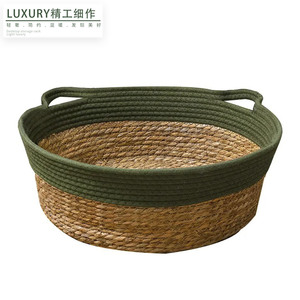 Cotton Rope And Cattail Woven <b>Cat</b> Bed Round Hand Washable Cooling Pet Bed For <b>Cats</b> Four Seasons Use - Product Image 2
