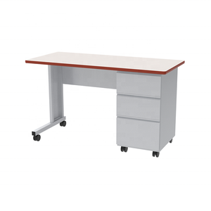 Vente en gros d'usine bureau de <span class=keywords><strong>secrétaire</strong></span> mobilier scolaire table de bureau de professeur avec armoire à tiroirs de rangement - Product Image 5