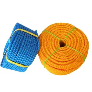 Cuerda trenzada de PE PP de 3 hebras de alta resistencia con muestras gratis Cuerdas trenzadas huecas de polietileno para deportes de esquí acuático