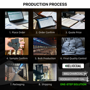 Carbone Naturale in Fette di Bambù HELIOCOAL per Shisha, Combustione Pulita e Inodore, per Tabacco da Narghilè Premium - Product Image 5