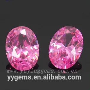 Bella rosa ovale allentato cz pietra all'ingrosso prezzo di 1 carato di diamanti