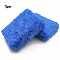 Applicateur de cire en microfibre bloc de tampon de mousse de détail automatique éponge de nettoyage de voiture douce pour le polissage et le polissage