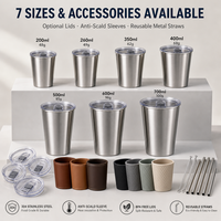 Gobelet en métal de qualité alimentaire du fabricant d'origine, incassable, en acier 304, avec logo personnalisé pour la vente en gros