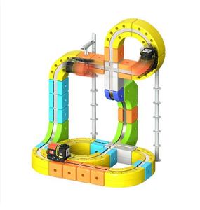 Voiture électrique magnétique à grande vitesse pour enfants, circuit de suspension magique, cube, jouets d'assemblage en plastique pour garçons et filles - Product Image 2