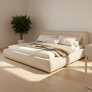 <span class=keywords><strong>Letto</strong></span> in Tessuto Serie Eclettica Tofu Block, Stile Moderno e Semplice, Imbottito a Pavimento, Misura Matrimoniale per Camera da <span class=keywords><strong>Letto</strong></span> - Product Image 1