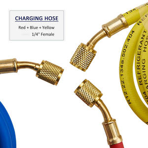 Manomètre numérique analogique pour pneus HUBEN, R410A, <span class=keywords><strong>R32</strong></span>, R404A, R134A, ensemble de manomètres pour le remplissage de <span class=keywords><strong>gaz</strong></span> réfrigérant, outils de climatisation (800 PSI) - Product Image 3