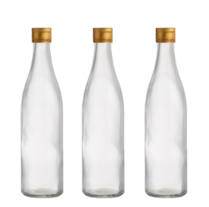 Botellas de Vidrio Blanco de Alta Calidad de 500 ml (17 oz) Vacías y Transparentes para Bebidas Alcohólicas, Licores, Salsas, Condimentos y Vinagre, con Tapa de Rosca, Venta al Por Mayor - Product Image 1