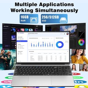Ordinateur portable MITUNTUN M3 15,6 pouces 16 Go de RAM 512 Go SSD Windows 11 Pro pour étudiants - Product Image 3
