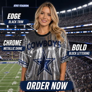 Women's <strong>Silver</strong> Blue Crop <strong>Top</strong> with <strong>Sequins</strong> Casual Short Crop <strong>Top</strong> for Fans Club Parties - Product Image 1