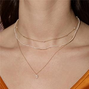 Ultime Tendenze Collana di Perle <span class=keywords><strong>d</strong></span>'Acqua Dolce Naturali con Girocollo in Argento 925 - Product Image 3