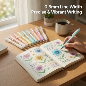 ชุดปากกาเจล KAIX Aesthetic ST Nib ขนาด 0.5 มม. หมึกแห้งเร็ว สีดำ พร้อมด้ามจับยางนุ่ม เหมาะสำหรับการเรียนและการทำงานในสำนักงาน  เป็นไอเดียของขวัญ - Product Image 1