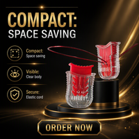 Sceau de sécurité en plastique transparent rouge pour compteur d'eau, sceau à fil pour boîte de compteur de gaz