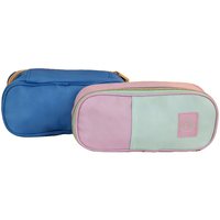 Organizer Penyimpanan Makeup dari Kain Lembut untuk Wanita, Tas Pouch Profesional dengan Bukaan Lebar, Tas Perlengkapan Perjalanan, Tas Perlengkapan Mandi