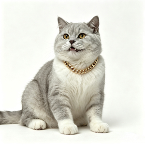 <span class=keywords><strong>Collier</strong></span> pour <span class=keywords><strong>chat</strong></span> en acier inoxydable plaqué or 18 carats, chaîne cubaine, résistant à l'eau, mignon, cadeau pour animal de compagnie, pour un usage quotidien. - Product Image 4