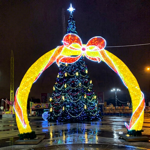 A Grand Illuminated Archway Turns Resort Entrances and Public Plazas into Memorable <b>Christmas</b> Visitor Landmarks - Product Image 1