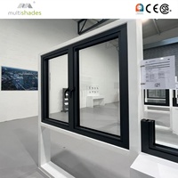 Fenêtres à battants en aluminium à rupture de pont thermique, style américain NFRC, design français, multicolores, sur mesure, vente en gros