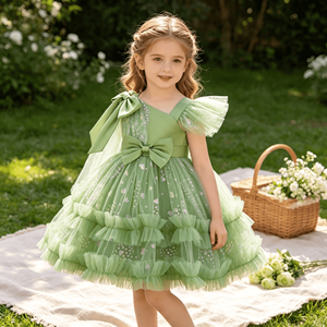 Vestido <span class=keywords><strong>de</strong></span> fiesta <span class=keywords><strong>de</strong></span> tul con lazo y lentejuelas en forma <span class=keywords><strong>de</strong></span> corazón <span class=keywords><strong>para</strong></span> niña pequeña, vestido formal <span class=keywords><strong>de</strong></span> cumpleaños o boda, venta al por mayor <span class=keywords><strong>de</strong></span> vestidos <span class=keywords><strong>para</strong></span> <span class=keywords><strong>niñas</strong></span> <span class=keywords><strong>de</strong></span> las flores - Product Image 2