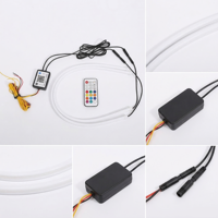 Bande lumineuse LED multicolore pour voiture, avec effets de défilement, feux de jour, commande externe par application mobile