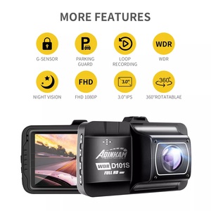 Adinkam D101 Xe DVR xem đầy đủ 3 "Màn hình IPS Dashcam FHD 1080p <span class=keywords><strong>Video</strong></span> Recorder với WDR tầm nhìn ban đêm - Product Image 4