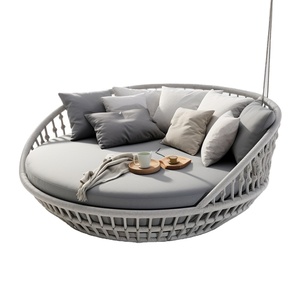 Vente chaude classique <span class=keywords><strong>gris</strong></span> corde café corde extérieur chaise <span class=keywords><strong>de</strong></span> <span class=keywords><strong>jardin</strong></span> patio extérieur meubles <span class=keywords><strong>de</strong></span> <span class=keywords><strong>jardin</strong></span> loisirs <span class=keywords><strong>lit</strong></span> rond <span class=keywords><strong>lit</strong></span> <span class=keywords><strong>de</strong></span> jour - Product Image 1