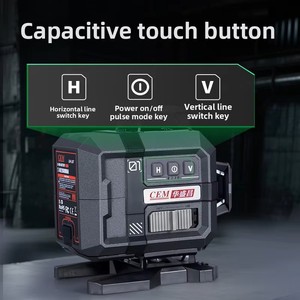 เครื่องวัดระดับเลเซอร์ไร้สาย LM-16T-<span class=keywords><strong>CEM</strong></span> แบบหมุนได้ <span class=keywords><strong>360</strong></span> องศา ปรับระดับอัตโนมัติ วัดระยะทางแบบกากบาท สำหรับงานก่อสร้าง LM-16T +/-3/13 นิ้ว ระยะ 30 ฟุต - Product Image 2