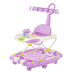 Devrilmez 2026 Bebek Yürüteci İtme Koluyla Katlanabilir Bebek Yürüteci Tekerlekli ve Oturaklı Sallanan Sandalye Çok Fonksiyonlu Bebek Arabası - Product Image 1