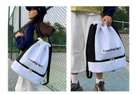 Sac de sport transfrontalier en polyester Oxford respirant, à séparation sec/humide, avec cordon de serrage, 20-38L