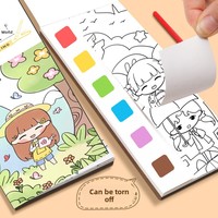 Livre de coloriage en gros pour enfants, livre de coloriage à l'aquarelle, notes autocollantes, livre de dessin graffiti, livre de peinture à faire soi-même pour enfants