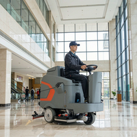 Autolaveuse autoportée S5 haute performance 6500m²/h avec double brosse de 15 pouces pour grands entrepôts, centres logistiques et hôpitaux