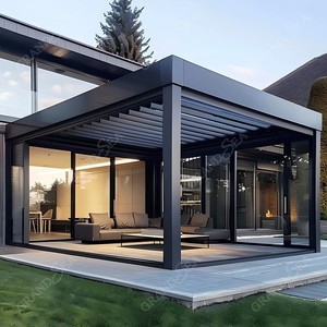 6x3 m Pergolas Bioclimatica Para Extérieur Télécommande Persienne <span class=keywords><strong>Toit</strong></span> Pavillon <span class=keywords><strong>Pergola</strong></span> Attaché à la Maison - Product Image 2