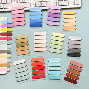Multicolor Semi-Circle Gradient <b>PET</b> Self-Adhesive Sticky Notes Transparent Style Back-to-School Essentials for School Office Use - Product Image 1