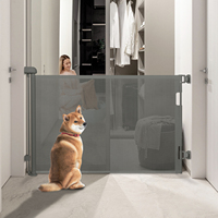 Puerta de Seguridad Retráctil para Bebés, Interior y Exterior, de Malla, ABS y PVC, Diseño Elegante, Multifuncional