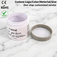 Pot vide en plastique dépoli à large ouverture pour crème cosmétique visage, avec couvercles, 20g 30g 50g, personnalisable avec logo, fabricant d'emballages