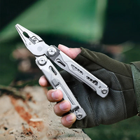 Pince pliante multifonctionnelle en acier au carbone, couteau, tournevis, coupe-cordon pour la survie en plein air, le camping, la chasse, la randonnée