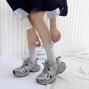 Bu Fan Zao Socks Women's Seamless Mesh Socks Solid Color Breathable Sweat-Absorbing Casual Style Highankle Socks - Product Image 2