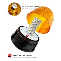 Luz de Advertencia LED Ámbar SG SG-SR14C, DC12-24V, Montaje Magnético, Luz Intermitente, IP65, Luz de Seguridad para Vehículos de Ingeniería