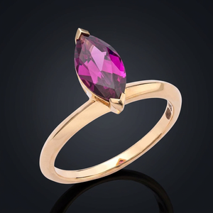 Anillo de compromiso clásico y moderno para mujer con amatista de corte princesa en engaste de lengueta de aleación, regalo de piedra de nacimiento de abril - Product Image 3