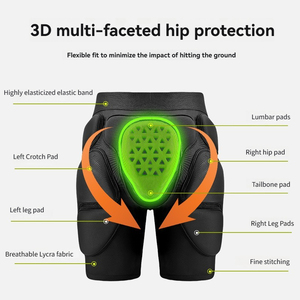 Patins à roulettes, protections anti-chute, snowboard, équipement <span class=keywords><strong>de</strong></span> sécurité résistant aux chocs, shorts anti-collision avec rembourrage confortable - Product Image 2